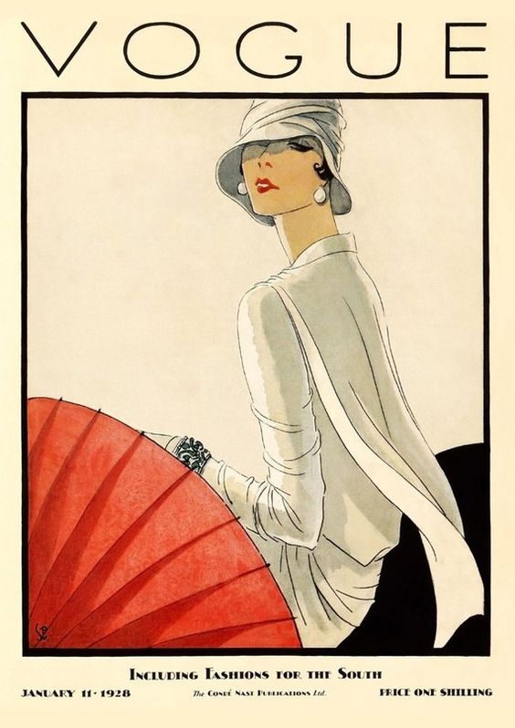 Vintage Fashion Wall Art Print: Vogue 1928