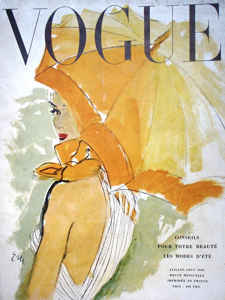Vintage Fashion Wall Art Print: Vogue 1950